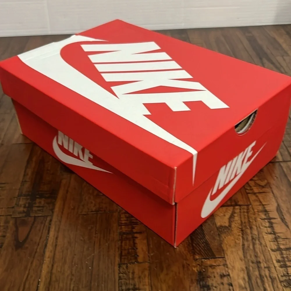 Nike Court Legacy White Black Brown Sneakers Youth 6.5  or Women’s 7.5 NWT